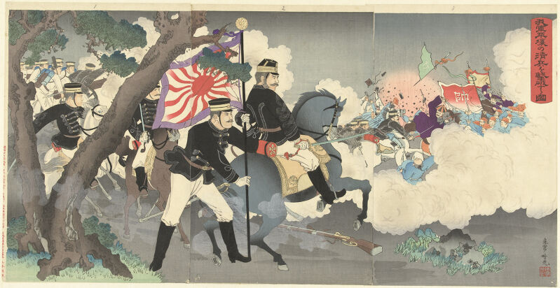 How our armed forces defeated the Chinese soldiers in Pyongyang., Adachi Ginkō, 1894