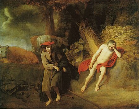 Mercury in the act of beheading the sleeping Argus, guard of Io, Cornelis Bisschop, between 1660 and 1669