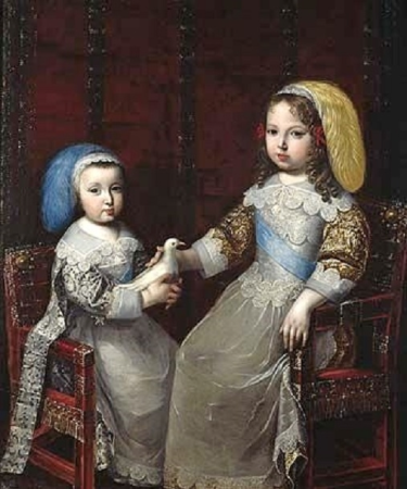 Louis XIV as a child and his brother Philippe, Duke of Anjou, Charles Beaubrun, circa 1642