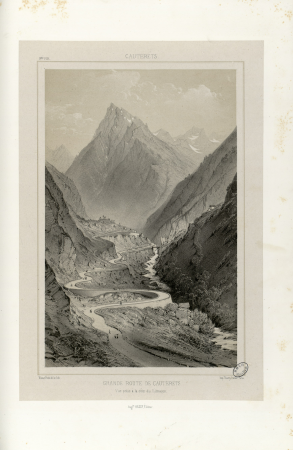 Main road of Cauterets - View taken from the Limaçon side, Victor Petit, by 1900