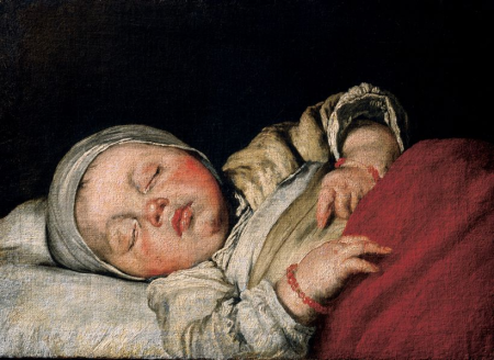 Sleeping Child, Bernardo Strozzi, after 1607
