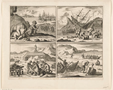 Overwintering op Nova Zembla, 1596-1597, RP-P-OB-80.193, Jan Luyken, 1682 en/of 1730