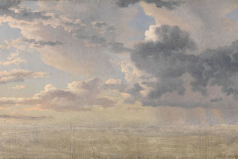 Study of Clouds over the Sound, Christoffer Wilhelm Eckersberg, 1826