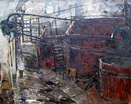 In the Engine Room with Belts, Theodor Hummel, by 1939