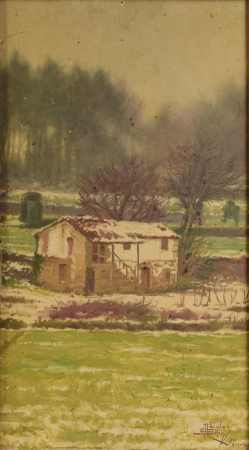 Paisagem com casa (1901) - José de Almeida e Silva, José de Almeida e Silva, 1901