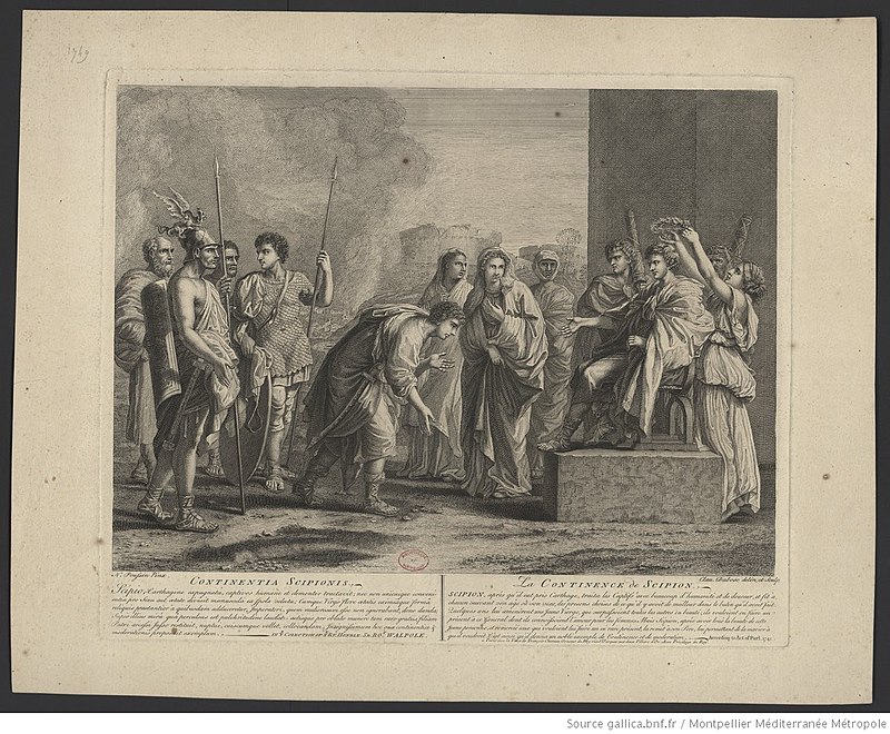 Dubosc, Claude - La continence de Scipion, btv1b104885395, Nicolas Poussin