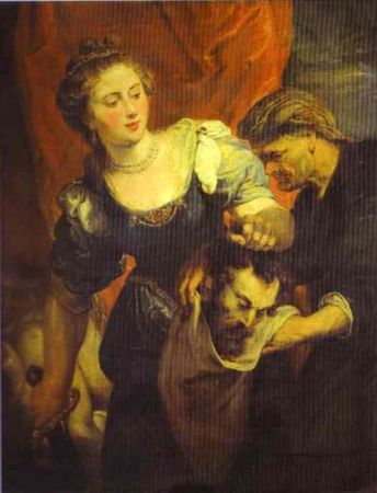 Judith putting the head of Holofernes in a sack (Judith 10-13), Peter Paul Rubens, between 1620 and 1622