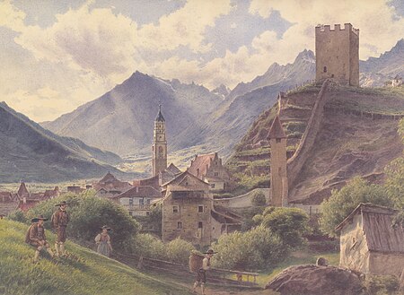 Ansicht von Meran, Jakob Alt, 1845