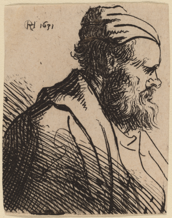 Snub-Nosed Man in a Cap, Rembrandt, in or before 1630