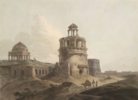 Remains of an Ancient Building near Firoz Shah's Cotilla, Thomas Daniell, September 1795