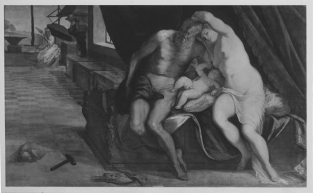 Venus and Vulcan, overheard by Mars, Lambert Sustris, between 1515 and 1568