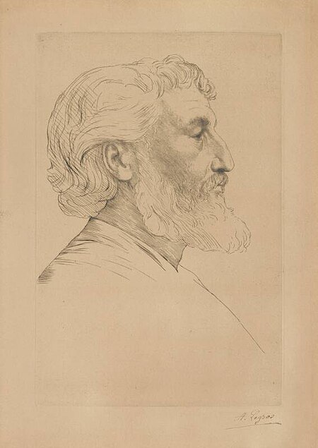 Portrait of Sir Frederic Leighton PRA, Alphonse Legros