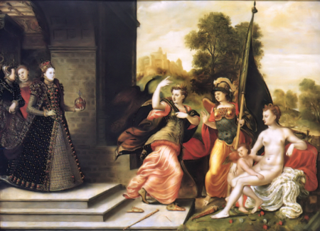 Elizabeth I and the Three Goddesses, Hans Eworth, 1569