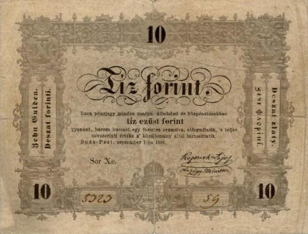 10 forint 1848 o