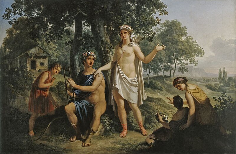 The invention of string playing and the invention of singing, Franz Caucig, by 1810