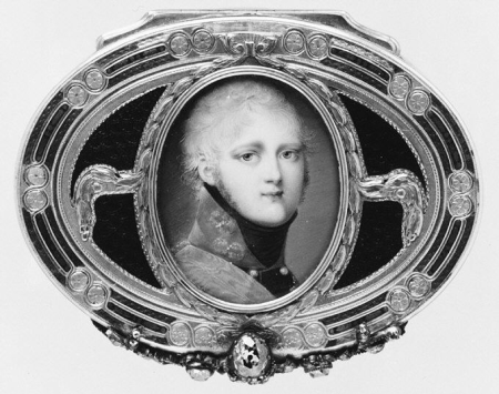 Snuffbox with miniature of Alexander I of Russia, Edward Miles, 1763–64
