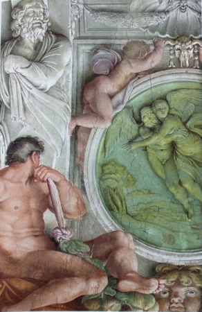 Boreas and Orithyia (Medallion of Farnese Ceiling), Annibale Carracci