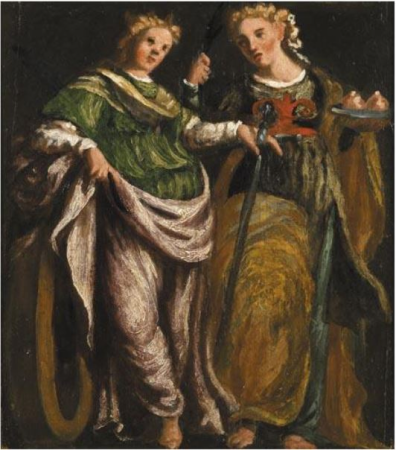 Two saints, Pietro della Vecchia, between 1640 and 1660