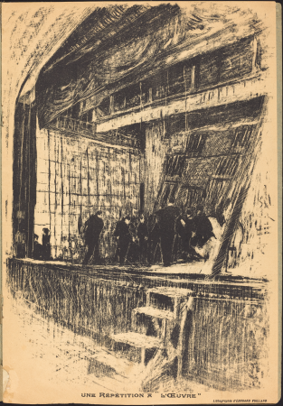 A rehearsal at L'Oeuvre, Program for L'Oasis, Édouard Vuillard, 1903