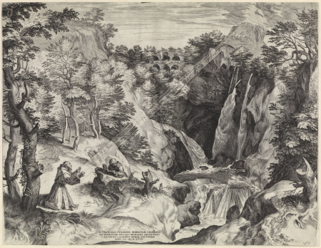 H. Franciscus ontvangt de stigmata, RP-P-BI-6528, Cornelis Cort, 1567