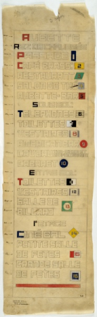 Design for a Directory of the Aubette in Strasbourg, Theo van Doesburg, 1927