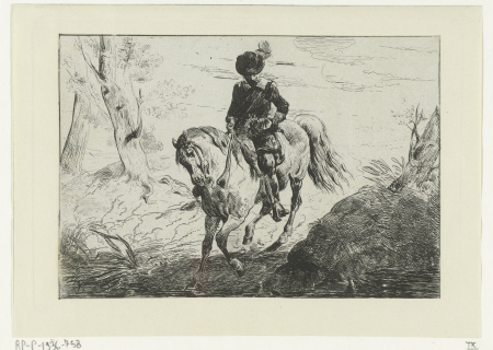 Ruiter, RP-P-1936-758, Karel Frederik Bombled, between 1832 and 1902