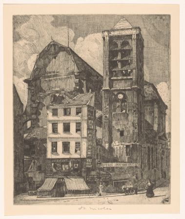 Saint Nicolas du Chardonnet in Parijs, RP-P-1931-1520, Martin Monnickendam, between 1884 and 1931
