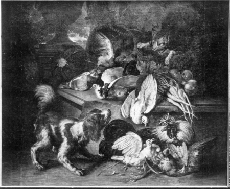 Animal and Vegetable Still Life in Front of Architecture, Christoffel Puytlinck, between 1640 and 1682