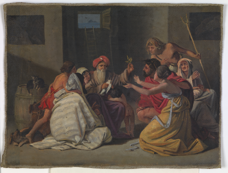 Draft of the painting "Noah in the Ark", Ditlev Blunck, 1835