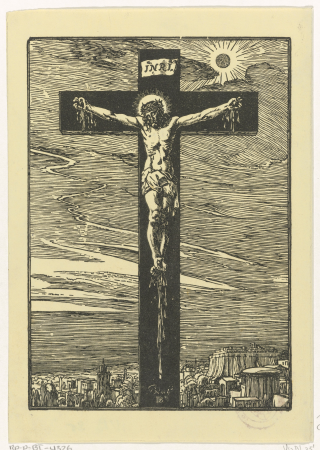 Christus aan het kruis, RP-P-BI-4326, Jan de Bray, between 1635 and 1694