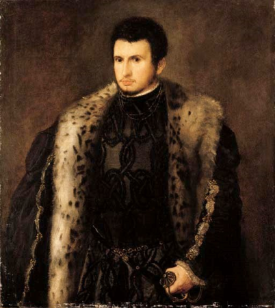 Veronese - Attributed to - Portrait of Count Porto, half-length, in a black doublet and fur-lined robe, lot-2030232, Paolo Veronese