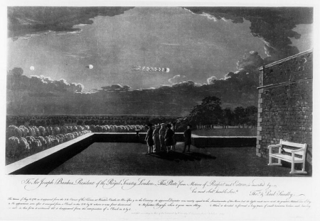 The Meteor of August 18th, 1783 as it appeared from the North East corner of the terrace at Windsor Castle, Paul Sandby