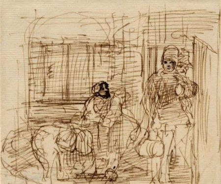 The Smuggler's Intrusion by Sir David Wilkie RA, David Wilkie, between 1825 and 1841