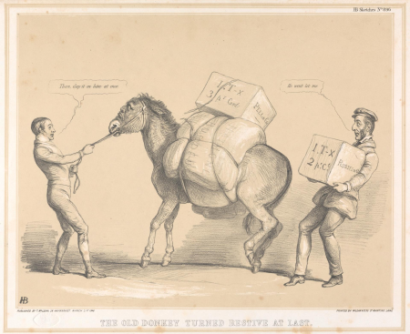 The Old Donkey Turned Restive at Last, John Doyle, 1848