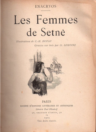 Femmes de Setnê Dufau Lemoine 1903