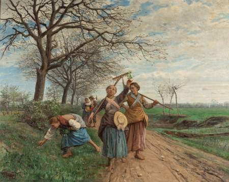 Return from the fields, Federigo Pastoris, 1877