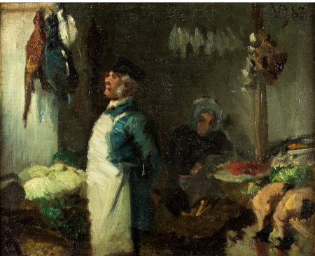 A wildlife trader. Study., Viggo Johansen, 1883