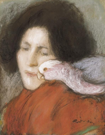 Lazarine with Parrot, József Rippl-Rónai