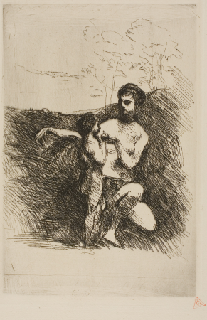 Venus Clipping Cupid's Wings, second plate, Jean-Baptiste Camille Corot, from 1869 until 1870