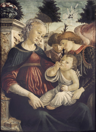 Virgin and Child with two Angels, Sandro Botticelli