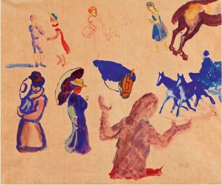 (STUDY SHEET II), August Macke, Executed in 1912