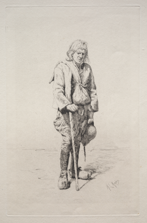 Man with Walking Stick, Mortimer Menpes