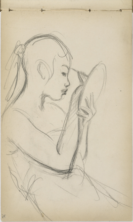 Javanese Dancer Applying Make-up (from Sketchbook of Javanese Dancers), John Singer Sargent, 1889