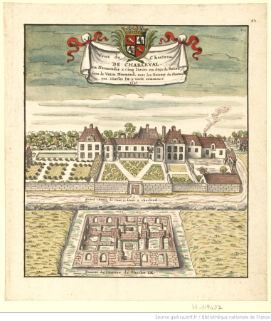 Vue du Château de Charleval, Louis Boudan, 1696