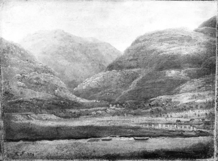 Sketch from Parish in Norway, Thomas Fearnley, 1826