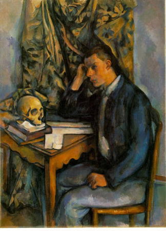 Young Man With a Skull, Paul Cézanne, 1896