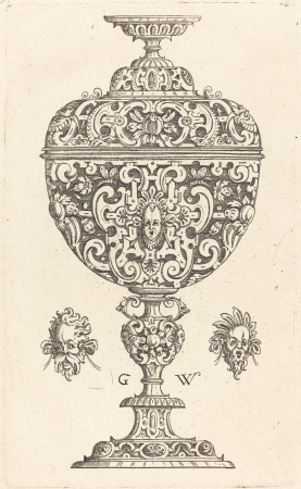 Goblet decorated with a masque with open mouth, Georg Wechter, published 1579