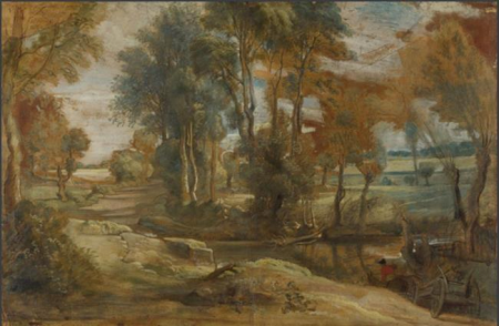 A Wagon fording a Stream, Peter Paul Rubens, between 1625 and 1640