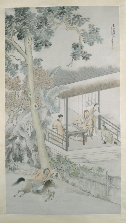Wang Su, Qing Dynasty, "Victory from Dongshan", Axis, Wang Su, dated 1862