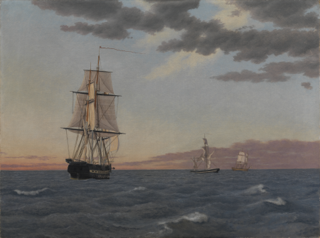 The Corvette "Galathea" Lying to in order to Send Help to the Brig "St Jean", Christoffer Wilhelm Eckersberg, 1839